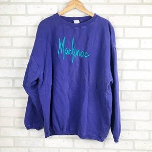 Vintage Mackinac Island Oversized CrewNeck Sweater